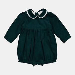 NEW KIDIWI infant to toddler corduroy romper in dark green